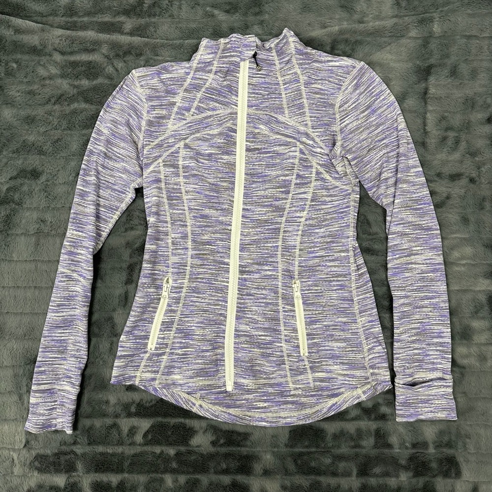 Lululemon Define Jacket Purple White Space Dye Full Zip Athletic Size 10